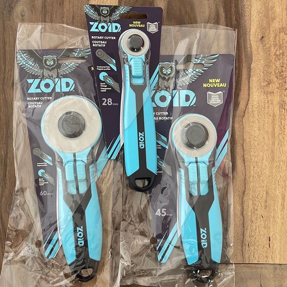 Set of 3 Zoid Rotary cutters Brand new. 60mm, 45mm, and 28mm